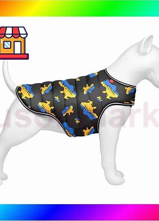 Bs курточка-накидка для собак best mix waudog clothes, малюнок "дім", xl, а 47 см, b 68-80 см, з 42-52 bas77/n