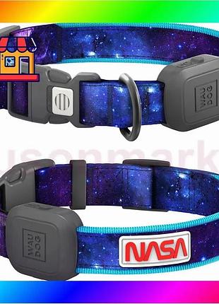 Bs ошейник для собак best mix с подсветкой waudog led, nasa21, type-c, s-m, ш 25 мм, дл 31-45 см bas77/n