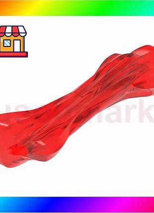 Bs игрушка для собак best mix waudog fun durable кость, термопластичная резина, 200 мм, красный bas77/n