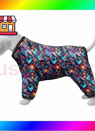 Bs ветровка для собак best mix waudog clothes, рисунок "бесконечные миры", xs25, в 36-38 см, с 26-28 с bas77/n