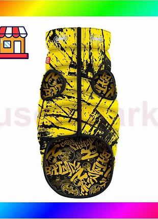 Bs курточка для собак best mix waudog clothes двусторонняя, рисунок "бетмен эскиз", m50, в 76-78 см, с bas77/n