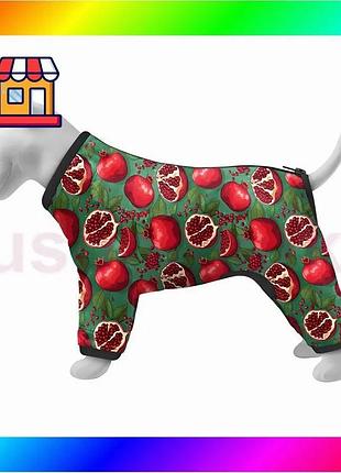 Bs ветровка для собак best mix waudog clothes, рисунок "гранаты", l55, в 77-79 см, с 50-55 см bas77/n