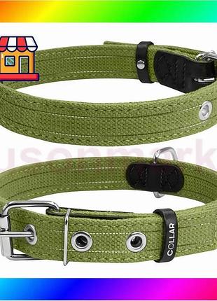 Bs ошейник х/б тесьма best mix collar брезент двойной (ширина 25мм, длина 41-53см) bas77/n