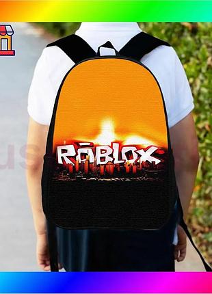 Bs дитячий рюкзак roblox best mix 34х27 см чорний міський ранець для хлопчика з принтом стильний рюкза bas77/n