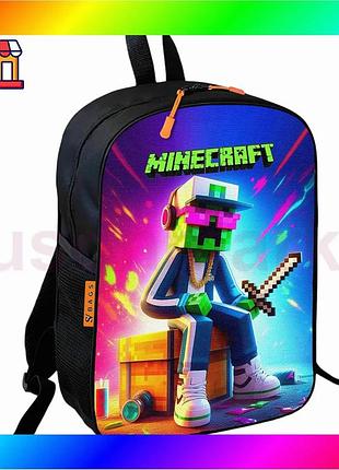 Bs школьный рюкзак minecraft best mix крипер с мечом черный для мальчиков стильный детский рюкзак для bas77/n