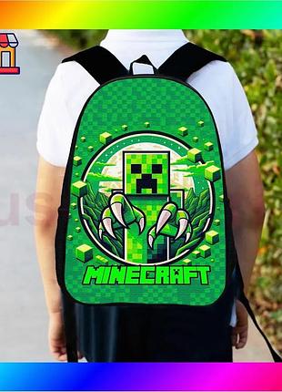 Bs рюкзак детский minecraft best mix крипер черный городской ранец для мальчика из водонепроницаемого bas77/n
