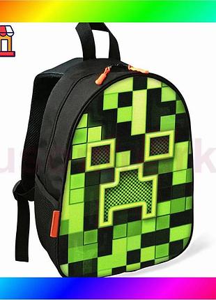 Bs рюкзак minecraft крипер best mix детский черный для мальчика школьный городской водонепроницаемый 3 bas77/n