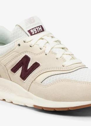 Шикарнит кроссовки вот new balance 997h свет серые бордовые.