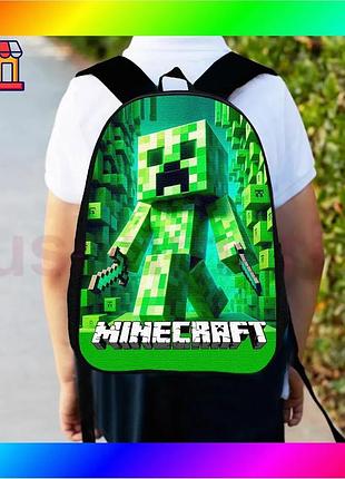 Bs детский рюкзак minecraft best mix крипер черный городской ранец для мальчика стильный рюкзак для шк bas77/n