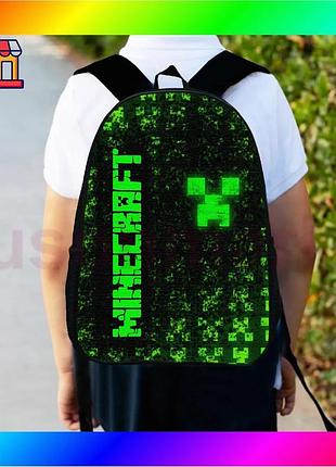 Bs детский рюкзак minecraft best mix 34х27см черный городской ранец для мальчика с принтом стильный рю bas77/n