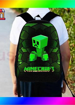 Bs детский рюкзак minecraft best mix 34х27 см черный городской ранец для мальчика с принтом детский рю bas77/n