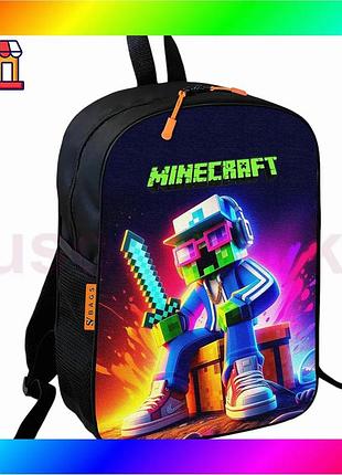 Bs рюкзак шкільний minecraft best mix кріпер із мечем чорний для хлопчиків водонепроникний рюкзак для bas77/n