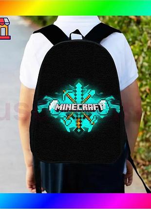 Bs рюкзак детский minecraft best mix 34x27 см черный городской ранец для мальчика с принтом для школы bas77/n