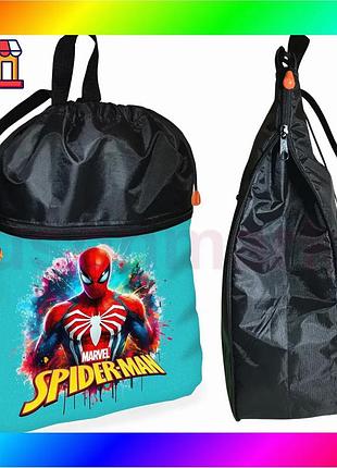 Bs рюкзак-мешок для школы best mix spider-man черная сумка для обуви и спортивной одежды универсальная bas77/n