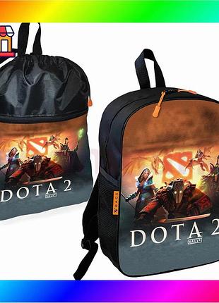 Bs шкільний рюкзак dota best mix 2 чорний для хлопчика 36х27см + сумка для взуття спортивна форма рюкз bas77/n