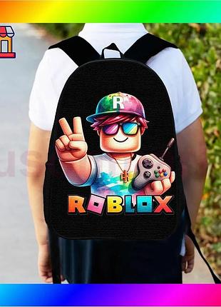 Bs рюкзак детский roblox best mix 34х27 см черный с принтом для мальчика школьный ранец для игрушек bas77/n