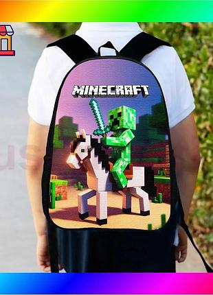 Bs рюкзак дитячий minecraft best mix крипер чорний для хлопчика міський ранець стильний водонепроникни bas77/n