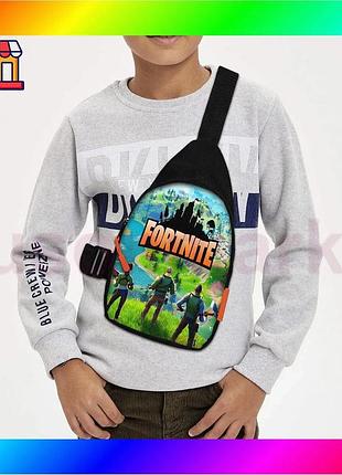 Bs сумка слинг детская best mix fortnite черная 29х17 см для мальчика через плечо водонепроницаемая су bas77/n
