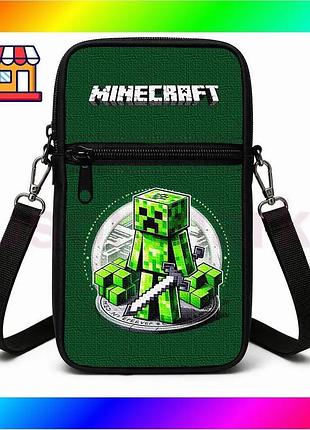 Bs сумка-чохол для телефону best mix minecraft дитяча водонепроникна міні-сумка через плече для хлопчи bas77/n