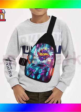 Bs сумка слинг детская best mix hot wheels черная 29х17 см для мальчика сумка через плечо водонепрониц bas77/n