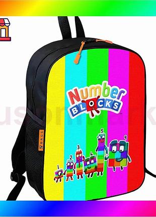 Bs рюкзак шкільний дитячий best mix numberblocks 36х27 см чорний для дівчинки хлопчика стильний рюкзак bas77/n