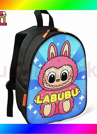 Bs рюкзак labubu дитячий best mix шкільний водонепроникний чорний для хлопчика та дівчинки середній рю bas77/n