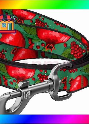 Bs поводок для собак best mix нейлоновый waudog nylon, рисунок "гранаты", l-xxl, ш 25 мм, дл 200 см bas77/n