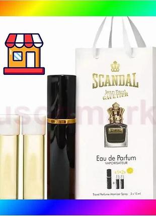 Bs jean paul gaultier best mix scandal edp 3x15ml trio bag парфуми для чоловіків східні аромати з нота bas77/n
