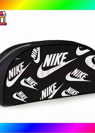 Bs пенал шкільний nike best mix з принтом чорний для хлопчика косметичка для канцелярії 23х10х8 см bas77/n