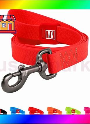 Bs поводок для собак best mix водостойкий waudog waterproof, l-xxl, ш 25 мм, дл 305 см красный bas77/n