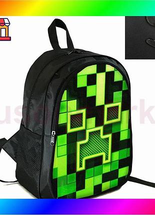 Bs рюкзак городской школьный best mix с принтом minecraft крипер для детей подростков спортивный униве bas77/n