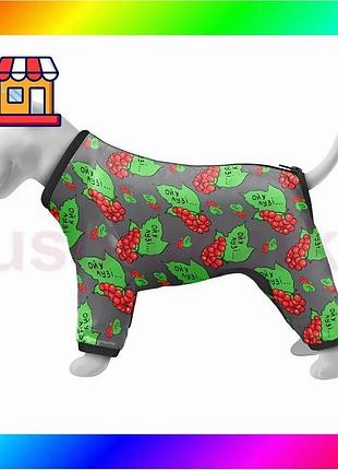 Bs вітровка для собак best mix waudog clothes, малюнок "калина", s35, 47-51 см, з 35-39 см bas77/n