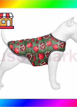 Bs курточка-накидка для собак best mix waudog clothes, рисунок "гранаты", xl, а 47 см, b 68-80 см, с 4 bas77/n