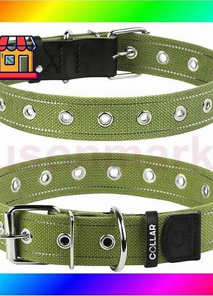 Bs ошейник х/б тесьма best mix collar брезент безразмерный (ширина 35мм, длина 63см) bas77/n