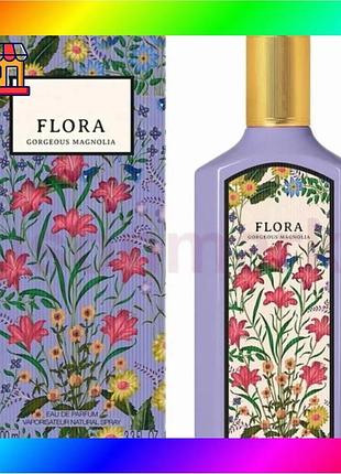 Bs gucci flora gorgeous best mix magnolia парфумована вода 100мл жіноча духи шипрові квіткові аромат д bas77/n