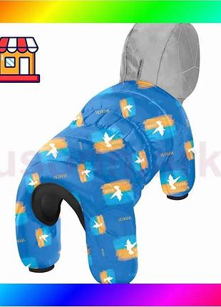 Bs комбинезон для собак best mix waudog clothes рисунок "флаг", l55, в 77-79 см, с 47-50 см bas77/n