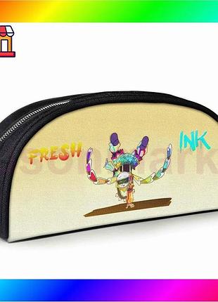 Bs пенал шкільний fresh!ink best mix чорний для хлопчика косметичка для ручок і олівців з принтом bas77/n