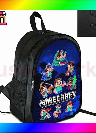 Bs рюкзак городской школьный best mix с принтом minecraft для детей подростков спортивный водонепрониц bas77/n