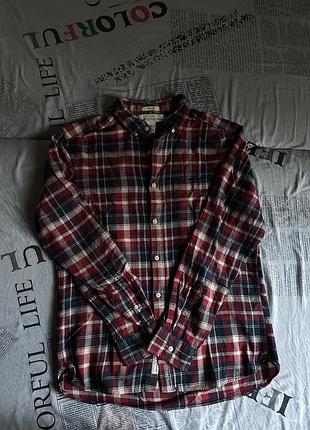 Сорочка у клітинку червоно синя ковбой вестерн grunge
