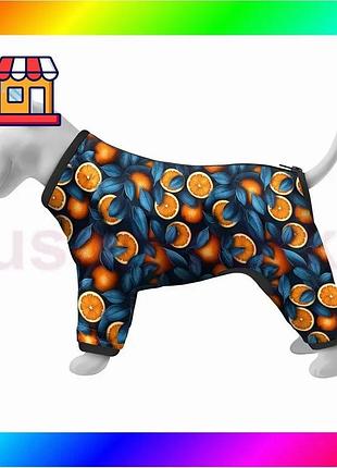 Bs ветровка для собак best mix waudog clothes, рисунок "апельсины", xs22, в 30-34 см, с 19-21 см bas77/n