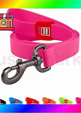 Bs поводок для собак best mix водостойкий waudog waterproof, s, ш 15 мм, дл 122 см розовый bas77/n