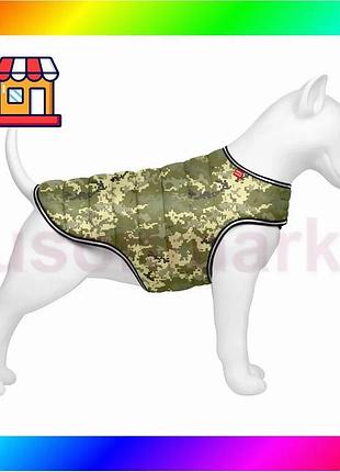 Bs курточка-накидка для собак best mix waudog clothes, малюнок "мілітарі", s, а 32 см, b 41-51 см, з 2 bas77/n