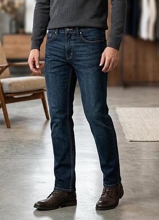 Мужские утепленные джинсы livergy straight fit на флисе р. 30/32