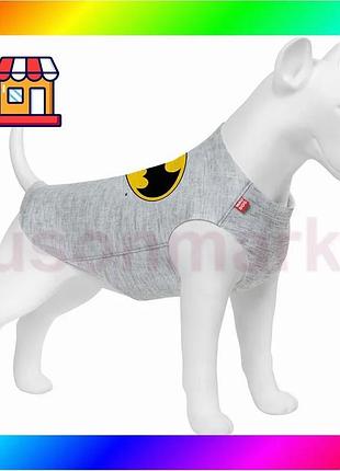 Bs майка для собак best mix waudog clothes, малюнок "бетмен лого", m47, b 70-76 см, з 41-46 см bas77/n