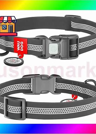 Bs ошейник для собак best mix водостойкий waudog waterproof с qr-паспортом, светоотражающий, пластиков bas77/n