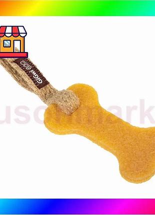 Bs игрушка для собак best mix большая кость gigwi gum gum, экорезина, джут, 24 см bas77/n