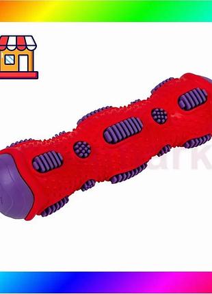 Bs іграшка для собак best mix gigwi toothbrush stick з ефектом тріска, термопластична гума, 21 см bas77/n