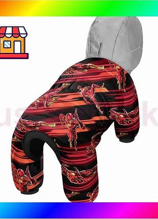 Bs комбинезон для собак best mix waudog clothes рисунок "скорость флэша", m45, в 57-60 см, с 41-44 см bas77/n