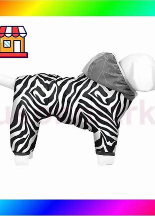 Bs комбинезон для собак best mix waudog clothes рисунок "зебра", m47, в 69-72 см, с 41-44 см bas77/n