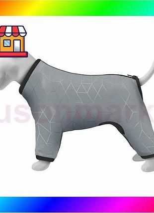 Bs вітровка для собак best mix waudog clothes світловідбивна, s32, 47-50 см, 35-38 см bas77/n